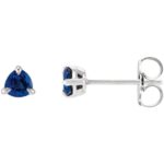 Trillion Cut Blue Sapphire Stud Earrings 14K White Gold Trillion Cut Blue Sapphire Stud Earrings 14K White Gold