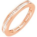 Vertical Channel Set Baguette Eternity Band 14K Rose Gold