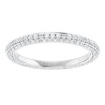 14K Gold 3 Sided Diamond Eternity Band 34 CT