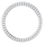 14K Gold 3 Sided Diamond Eternity Band 34 CT Side View