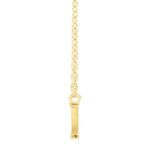 14K Gold God Is Greater Than the Highs and Lows Necklace Bar Thickness