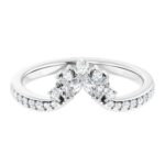 14K Gold Marquise Diamond Tiara Curved Wedding Band 14 CTW