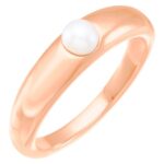 14K Rose Gold Akoya Pearl Dome Ring 14K Rose Gold Akoya Pearl Dome Ring