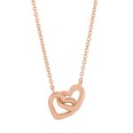 14K Rose Gold Interlocking Hearts Necklace 14K Rose Gold Interlocking Hearts Necklace