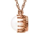 14K Rose Gold Pearl in the Crown Necklace
