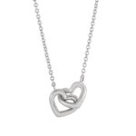 14K White Gold Interlocking Hearts Necklace 14K White Gold Interlocking Hearts Necklace