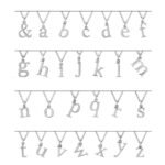 14K Yellow Gold Lowercase Initial Necklace All Letters