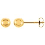 14k Yellow Gold Ball Stud Earrings with Screw Backs
