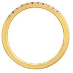 Amethyst February Birthstone Stackable Ring 14K Gold Side View