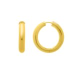 Gold Plated Silver 30mm Thick Hoop Earrings Gold Plated Silver 30mm Thick Hoop Earrings