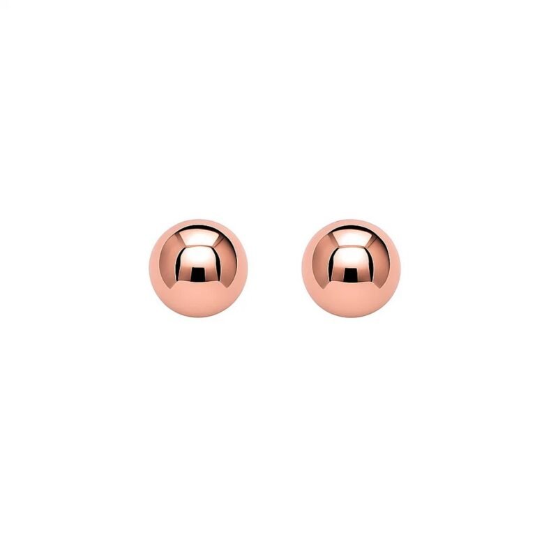 14k Rose Gold 3mm Ball Stud Earrings