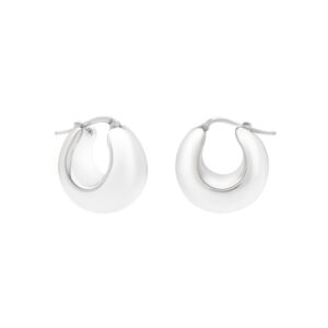 Sterling Silver Large Graduated Hoop Earrings
