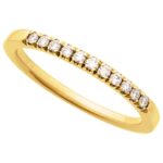 Diamond April Birthstone Stackable Ring 14K Gold