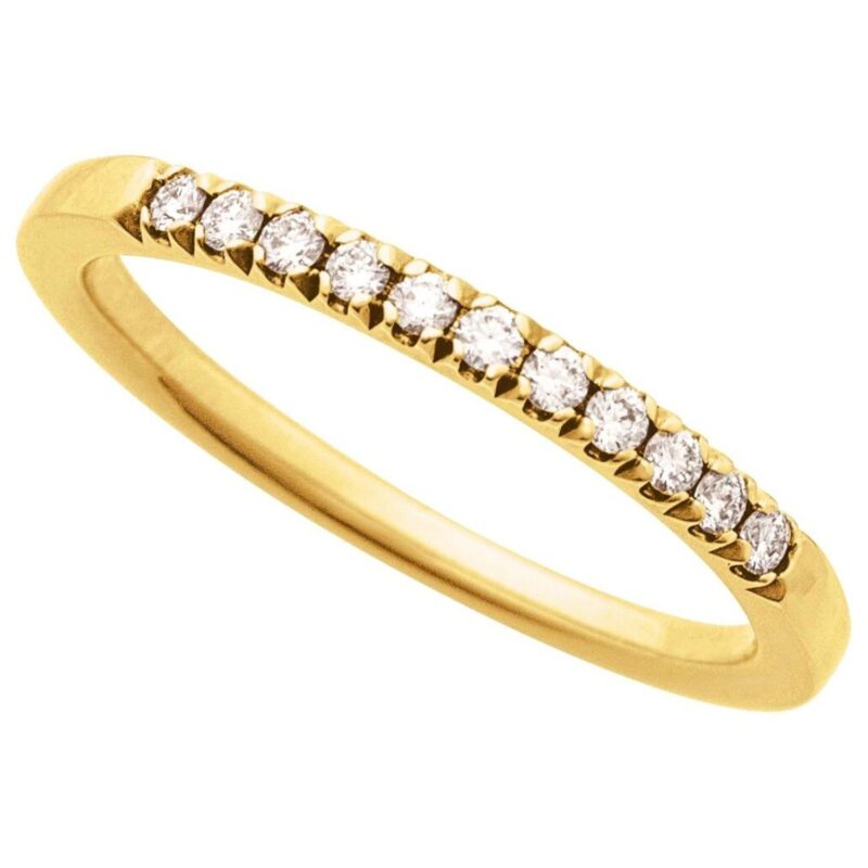 Diamond April Birthstone Stackable Ring 14K Gold