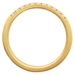 Diamond April Birthstone Stackable Ring 14K Gold Side