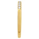 Diamond April Birthstone Stackable Ring 14K Gold Thickness