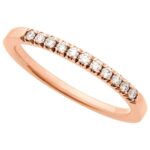 Diamond April Birthstone Stackable Ring 14K Rose Gold