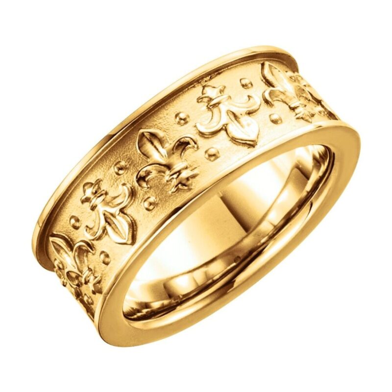 Fleur de Lis Band Ring