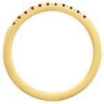 Garnet January Birthstone Stackable Ring 14K Gold Side view