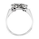 Real 14K Gold Diamond Horseshoe Ring for Womens 1 5 CT