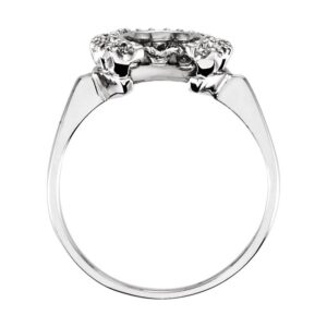 Real 14K Gold Diamond Horseshoe Ring for Womens 1 5 CT