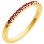 Ruby July Birthstone Stackable Ring 14K Gold