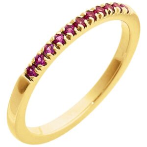 Ruby July Birthstone Stackable Ring 14K Gold