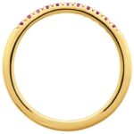 Ruby July Birthstone Stackable Ring 14K Gold Side View