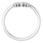 Side view 14K Gold Marquise Diamond Tiara Curved Wedding Band 1 4 CTW