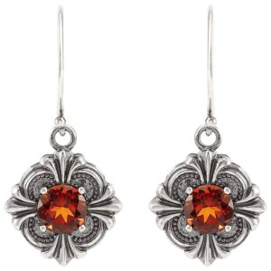 Sterling Silver Madeira Citrine Drop Earrings