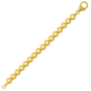 14K Yellow Gold Plated Sterling Silver Bold Bead Bracelet
