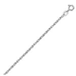 14k White Gold 1.2 mm Rope Chain 16 & 18 Inch
