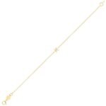 14K Yellow Gold Mini Initial K Bracelet