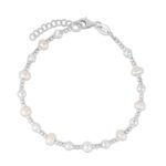 Sterling Silver Pearl Beaded Bracelet