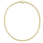 14K Yellow Gold Paperclip Necklace with Toggle Clasp