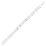 Sterling Silver Railroad Chain ID Bracelet 10mm