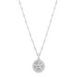 Sterling Silver Starfish Medallion Pendant Necklace