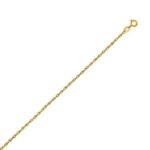 14k Yellow Gold 1.2mm Rope Chain Necklace 16 and 18 Inch