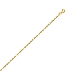 14k Yellow Gold 1.2mm Rope Chain Necklace 16 and 18 Inch