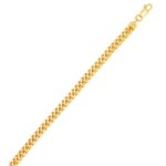 5.5 mm Miami Cuban Chain Necklace Sterling Silver Yellow Gold Plated