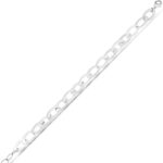 8.5 mm Italian Oval Link Chain Necklace 18 Inch Sterling Silver