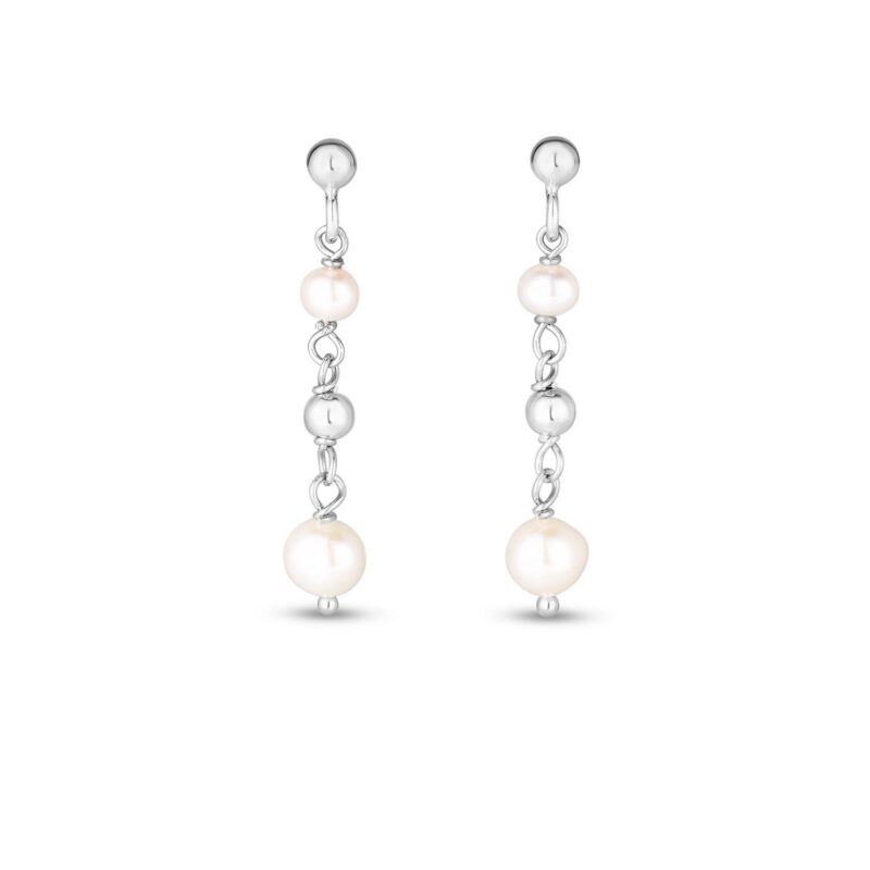 Sterling Silver Freshwater Pearl Bead Drop Earrings Sterling Silver Freshwater Pearl Bead Drop Earrings