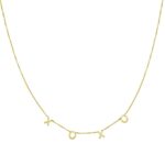 14K Yellow Gold XOXO Necklace