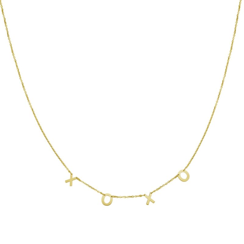 14K Yellow Gold XOXO Necklace