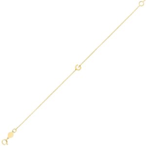 14K Yellow Gold Mini Initial G Bracelet