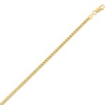 Yellow Gold-Plated Sterling Silver 3.2 mm Diamond-Cut Franco Chain Necklace Yellow Gold-Plated Sterling Silver 3.2 mm Diamond-Cut Franco Chain Necklace