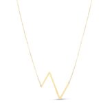 14K Yellow Gold Large Initial Z Necklace