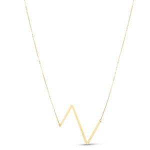 14K Yellow Gold Large Initial Z Necklace