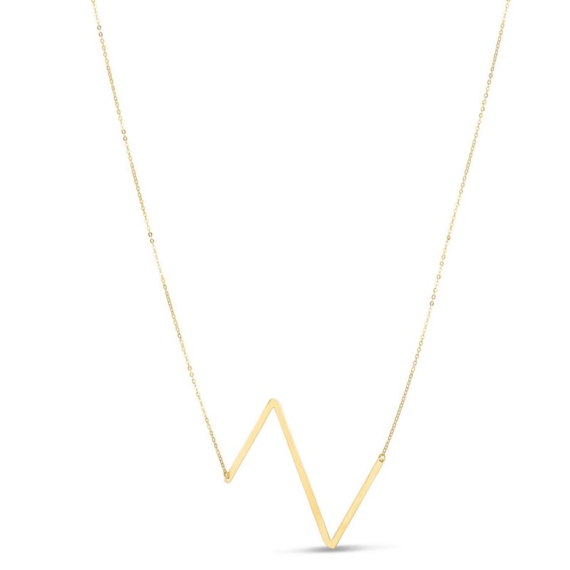 14K Yellow Gold Large Initial Z Necklace