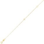 14K Yellow Gold Mini Initial V Bracelet